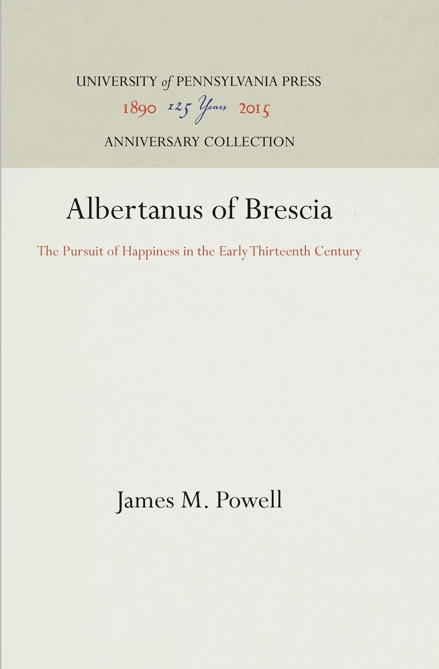 Book cover image for Albertanus of Brescia ISBN: 9780812203097